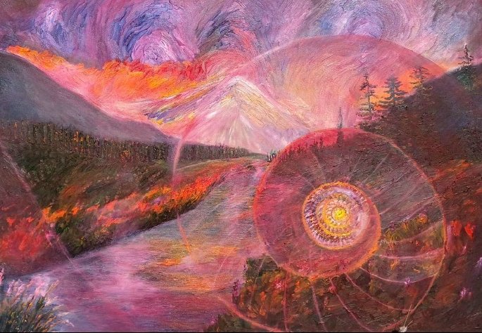 The Nautilus of Threshold painting by Anurag K Gupta